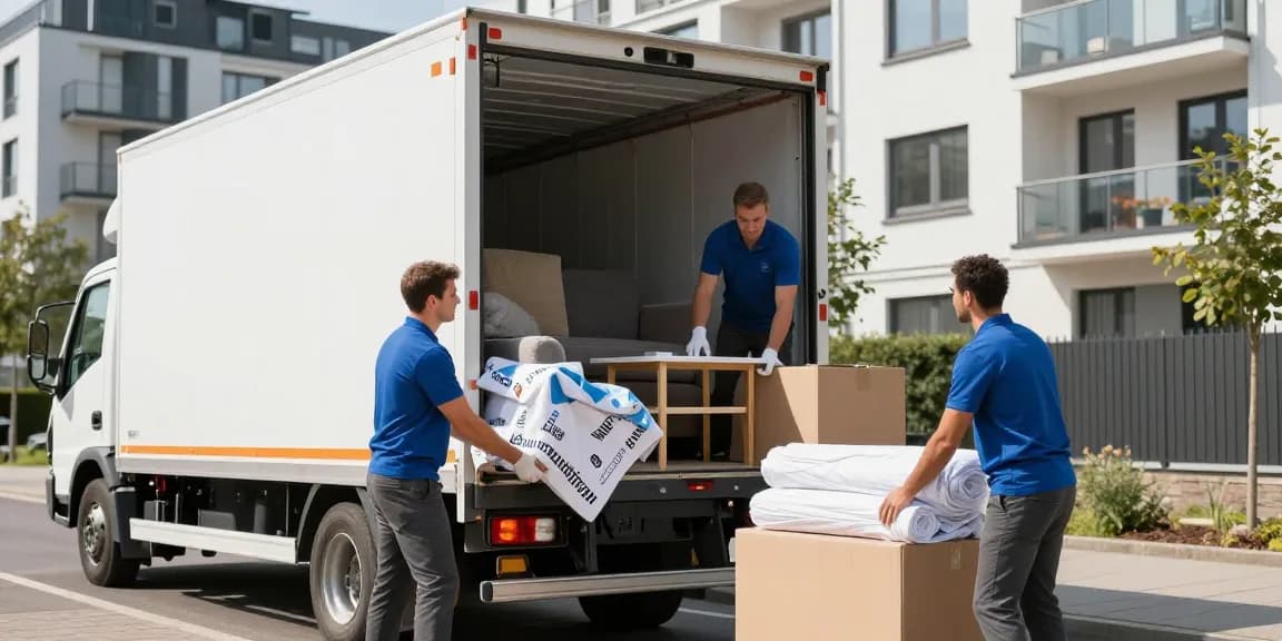 Umzugsunternehmen Ludwigshafen bei der professionellen Möbelmontage in einem modernen Wohnhaus.