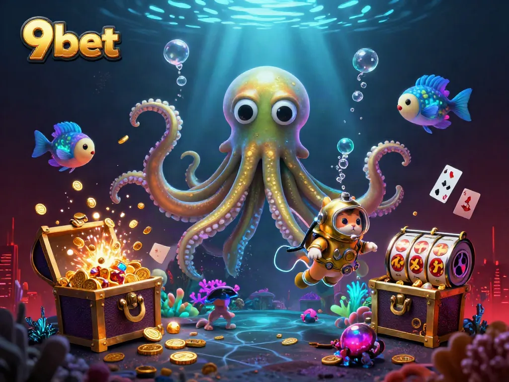 Engage with 9bet's thrilling underwater casino experience featuring dynamic games and characters.