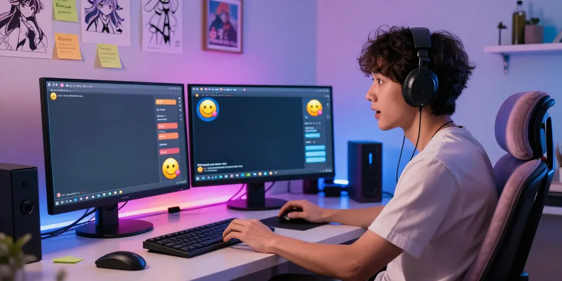 Engaged user in an ai hentai chat with vibrant anime character graphics.
