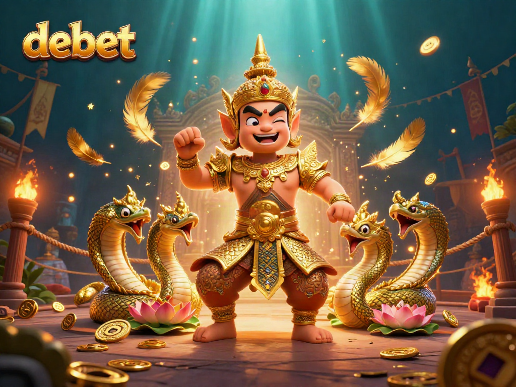 Experience exhilarating betting action in debet with vibrant characters and gold-themed visuals.