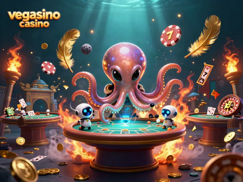 Experience the thrills of vegasino casino with a vibrant alien-themed poker scene full of action!
