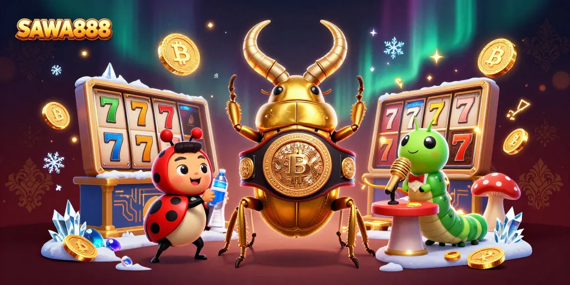 Experience gaming excitement with SAWA888 via this dazzling casino-themed 3D illustration.