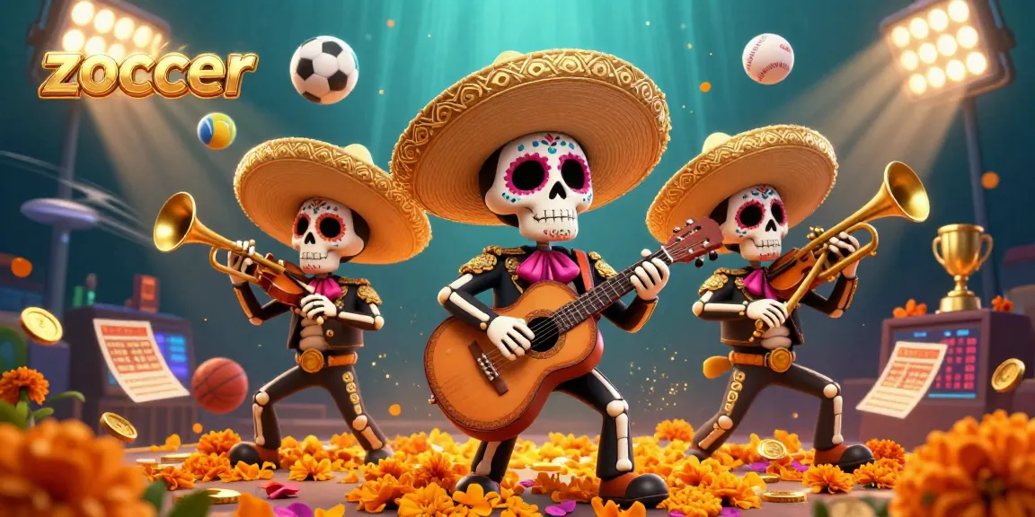 Zoccer brings excitement to players with casino action featuring a mariachi band, vibrant sports elements, and dynamic betting action.